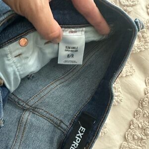 Express Women's Blue Slim Ankle Jeans